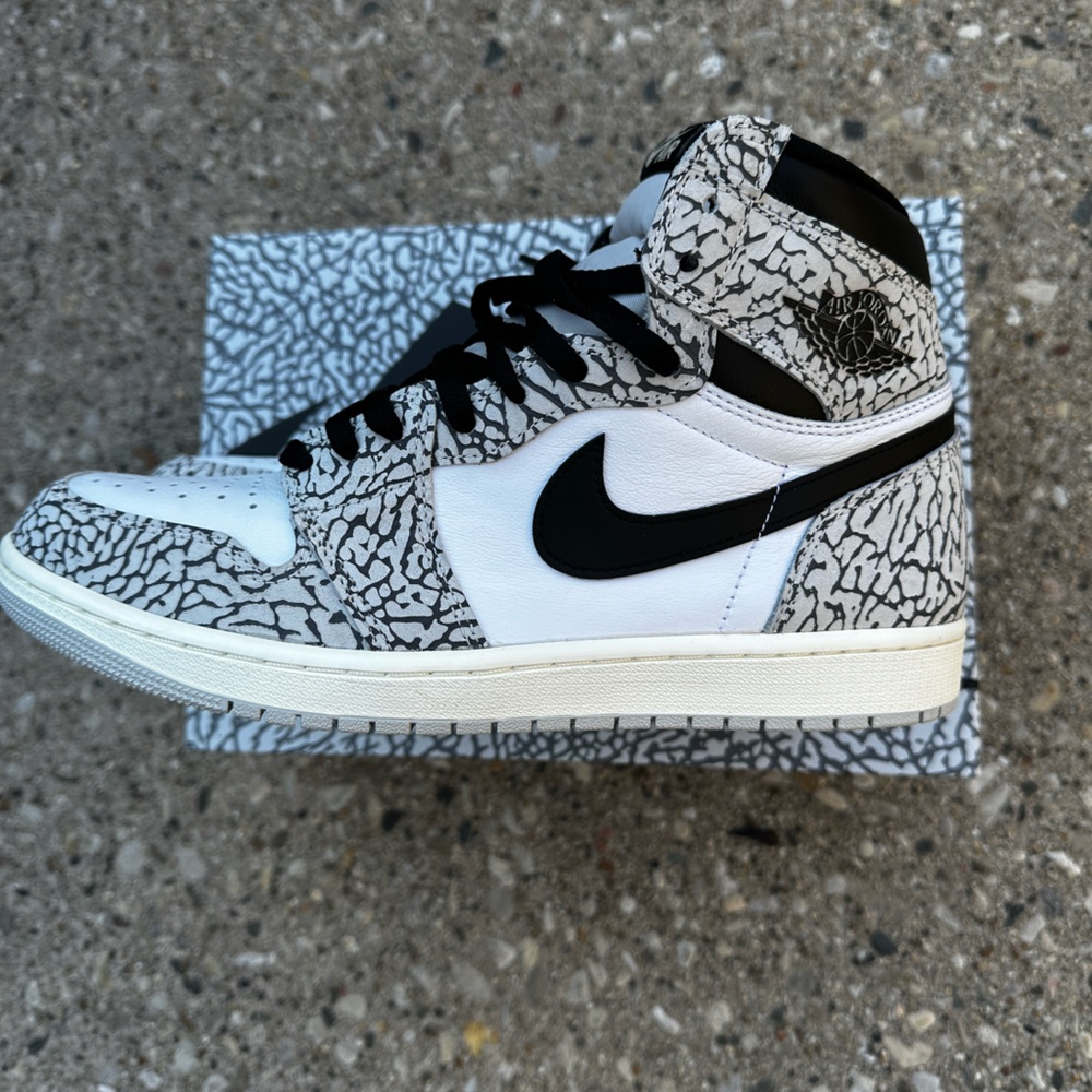 Air Jordan 1 Retro OG High Cement Elephant Print DZ5485-052 Men's